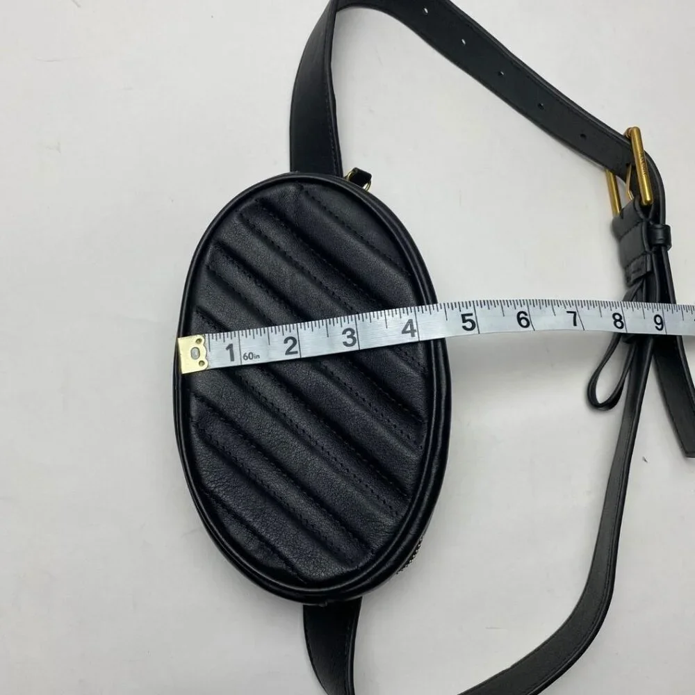 ARITZIA Auxiliary Leather Belt Bag Fanny Hip Pack Black - Picture 13 of 13